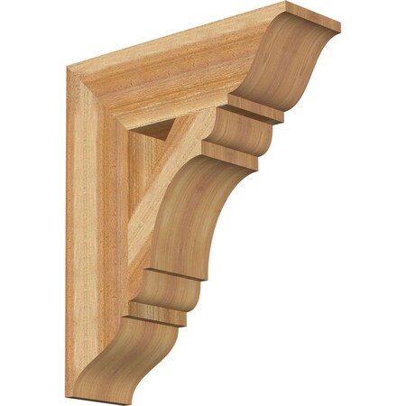 Ekena Millwork Olympic Traditional Rough Sawn Bracket, Western Red Cedar, 6"W x 20"D x 24"H BKT06X20X24OLY01RWR